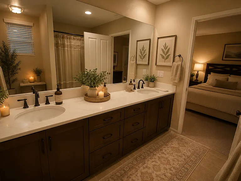 Master's Bathroom AI Furnished - Virtually Staged