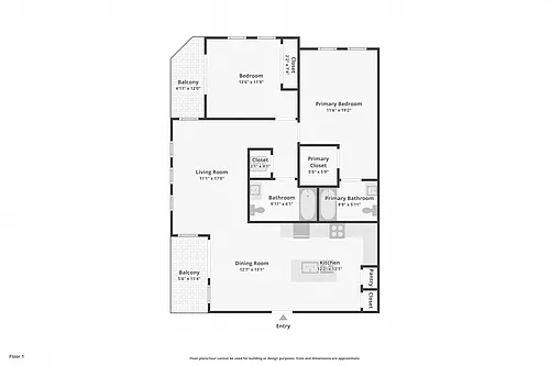 Floor plan Plan 8 - 2 Bedroom 2 Bath
