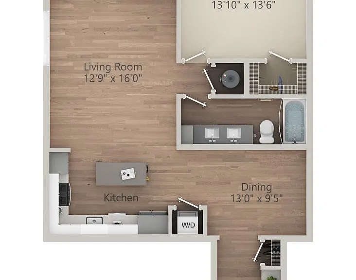 The Sawyer Providence Farm - A5 - 1 Beds - 1 Baths - 933 Sq. ft.