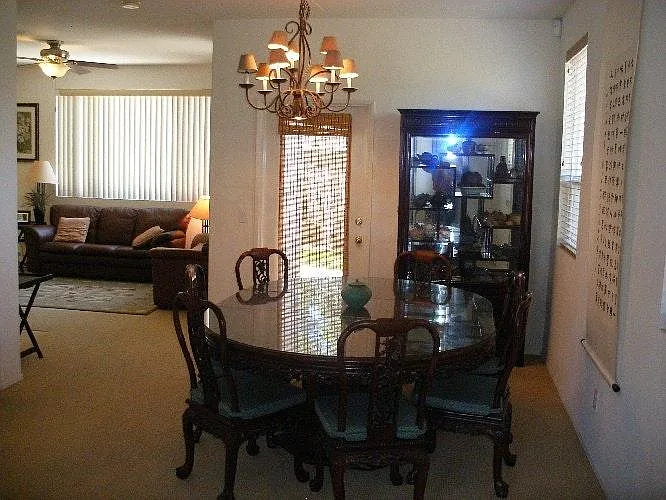 The dining area