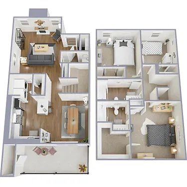 Floor plan 3 Bedroom 2.5 Bathroom