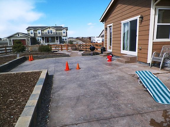 Stamped concrete patio
