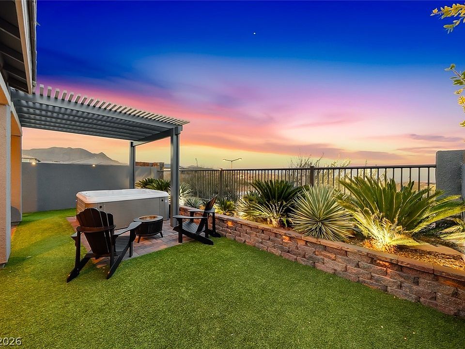 300 Wind Poppy Street Las Vegas — panoramic Strip and mountain views from master balcony