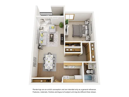 Floor plan C 1X1