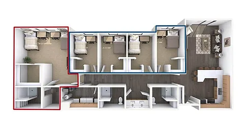 Floor plan 5x3 King