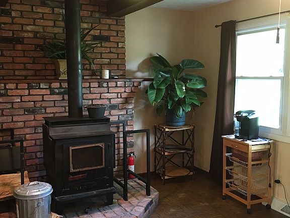 Wood Burner in Kitchen