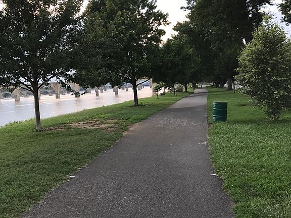 Walkway from across street