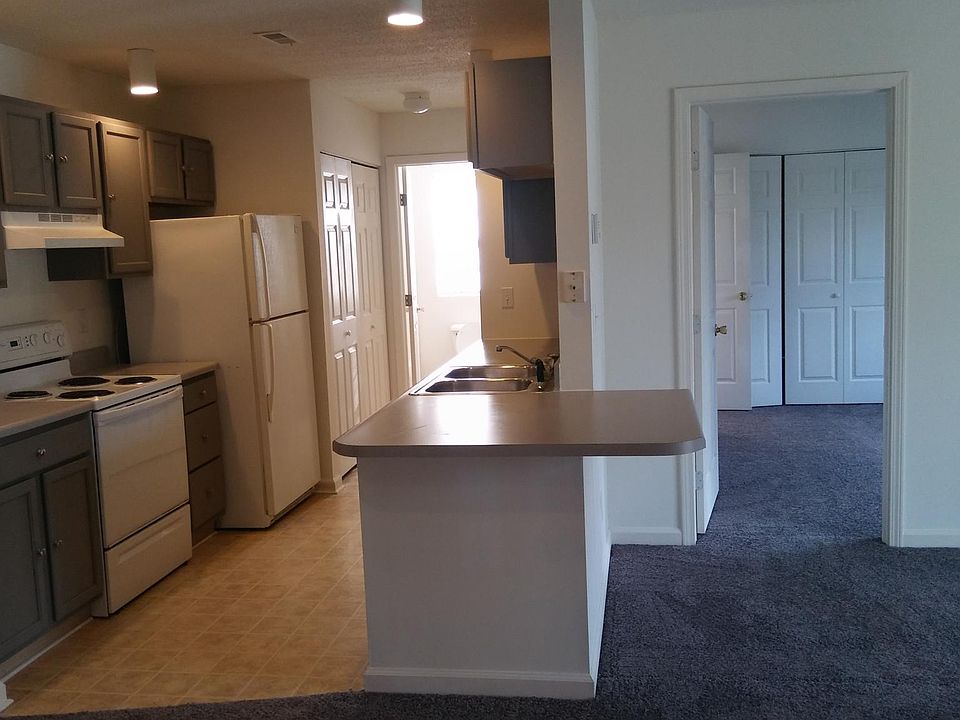 Kitchen, bathroom door, bedroom door