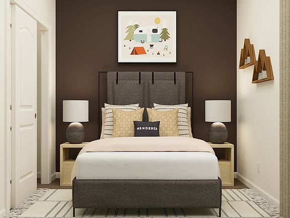The secondary bedrooms are a great space for a children s bedroom or guest room.