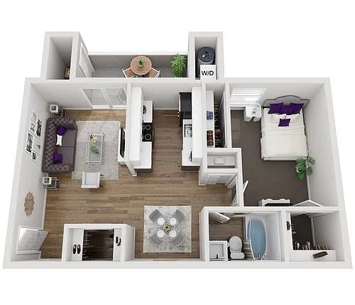 Floor plan 1 Bed 1 Bath