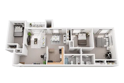 Floor plan 3 Bedroom 1.5 Bath