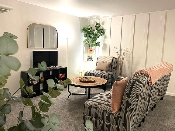 Furnished living room.