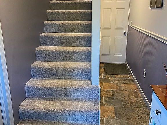 Stairs to above garage
