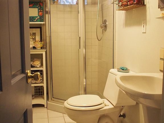 The bathroom in the basement.