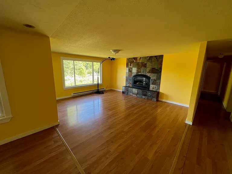 Living room with propane fireplace