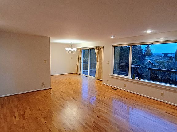 Living room and dining room as seen from front door.