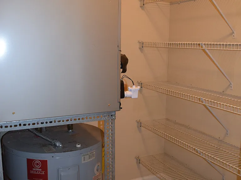 Extra storage space in the A/C room.