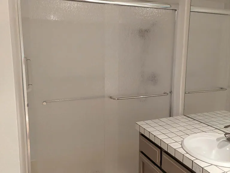 Primary bathroom with walk in shower