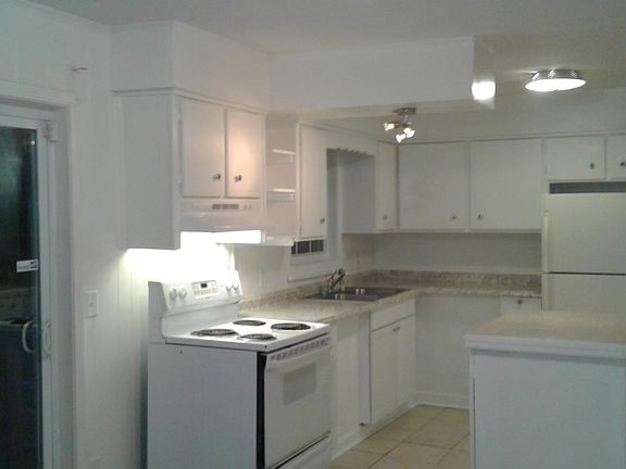 Kitchen with small island.