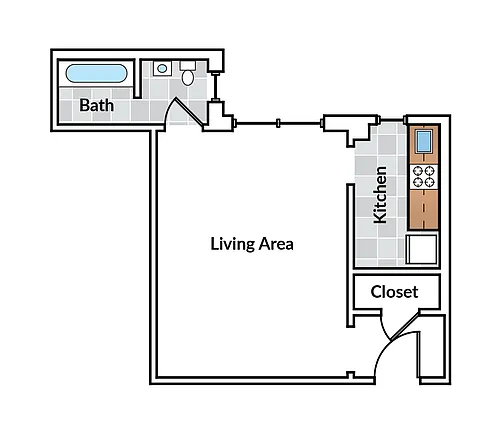 Floor plan Studio 08 Tier