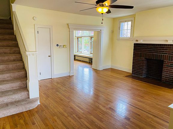Living room with fireplace