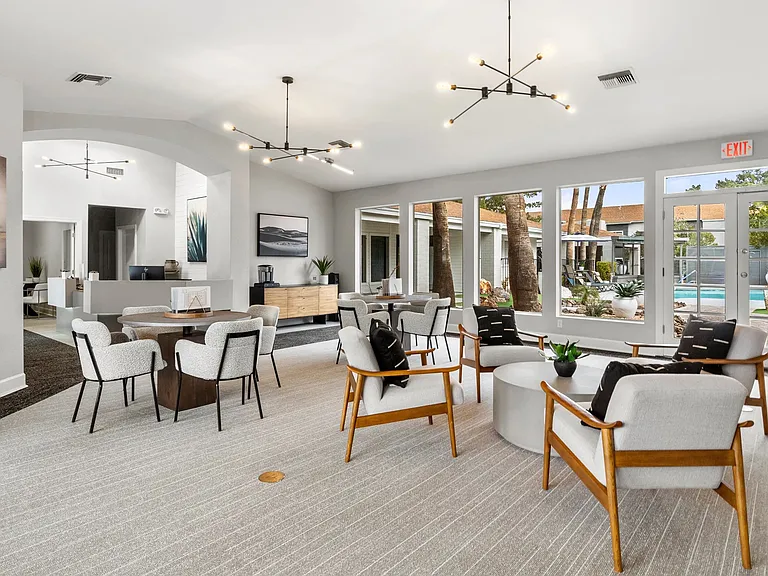 Step into a refined leasing center where the community's dedication to service and quality shines through every detail.