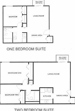1BR & 2BR Floor Plans
