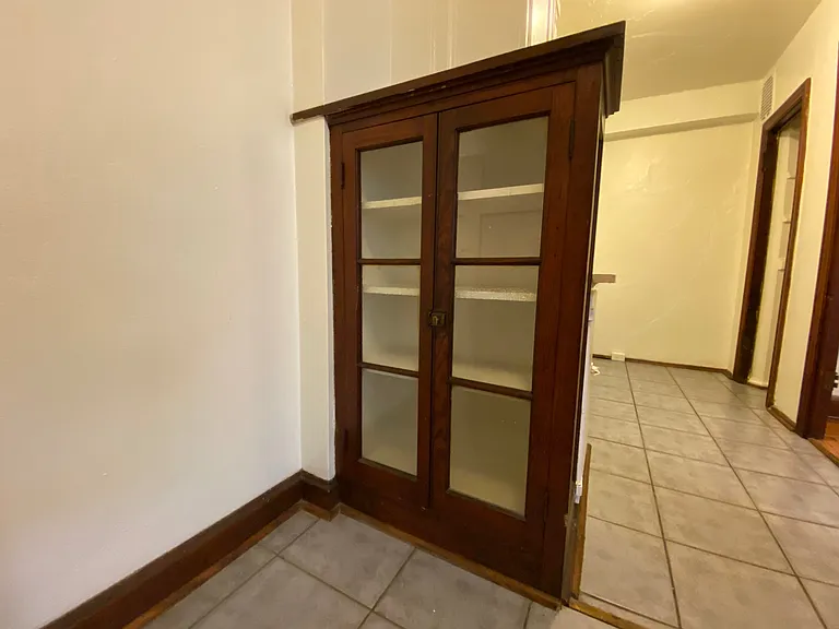 Built-in cabinetry in dining room.
