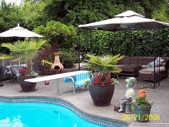 diving board and cabana