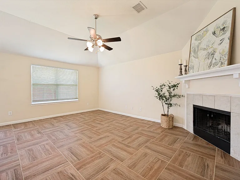 Gas starter wood burning fireplace