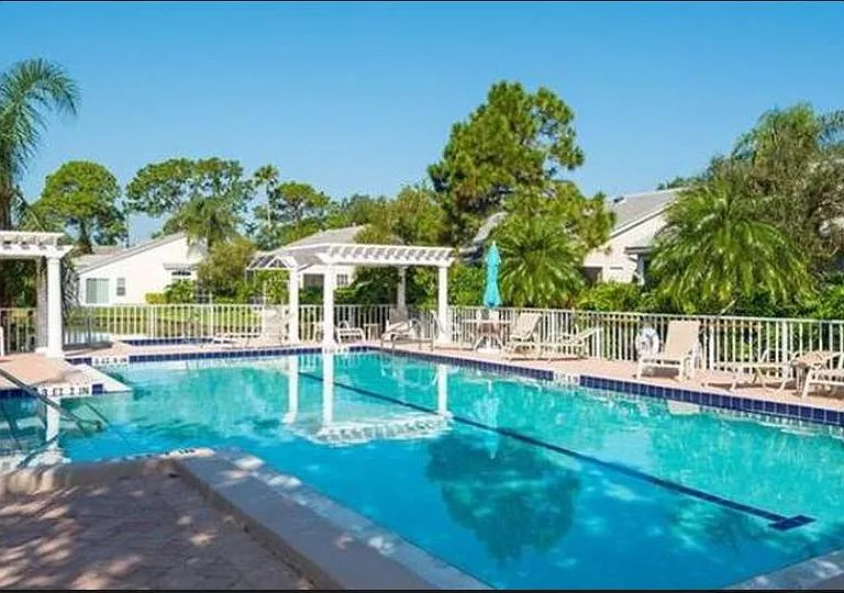 Heated community pool with Hot tub, bathrooms and outdoor shower.