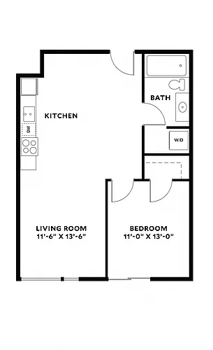 Floor plan 1X1