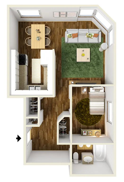 Floor plan 1X1