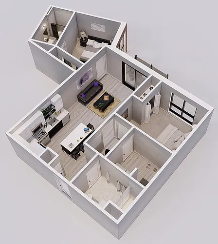 Floor plan Tuxedo Style A