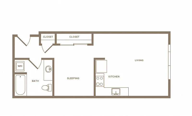 Floor plan A4 Open 1x1