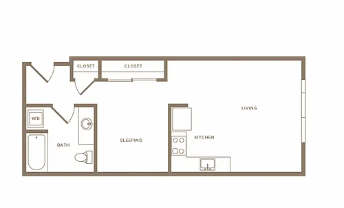 Floor plan A4 Open 1x1