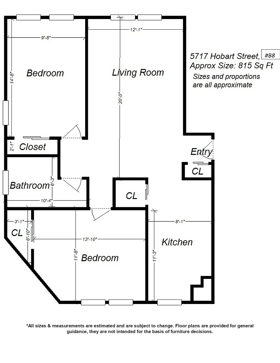 Floor plan 5717 Hobart Street B8