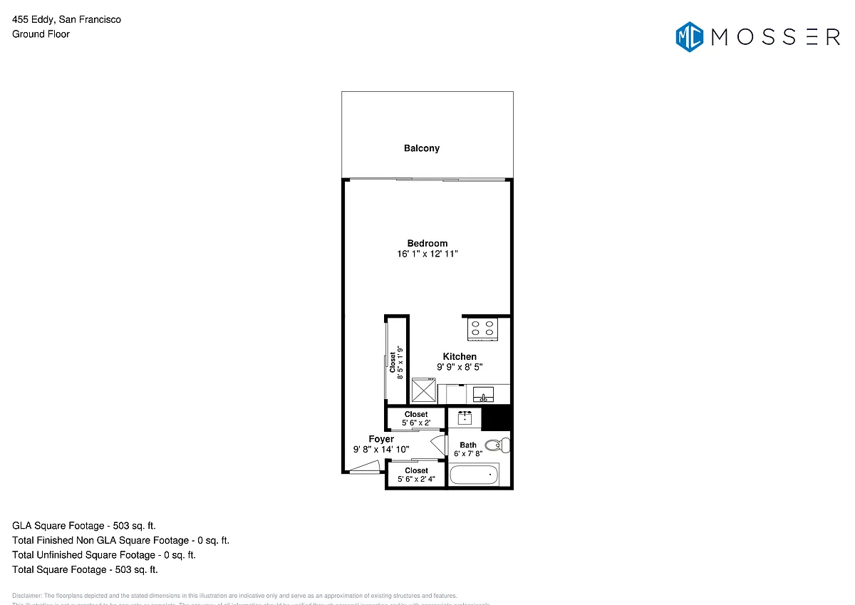 Floor plan Studio - Plan 1