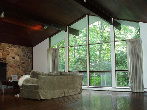 Beautiful view with cathedral ceilings