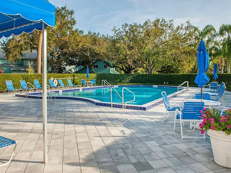 Large heated swimming pool