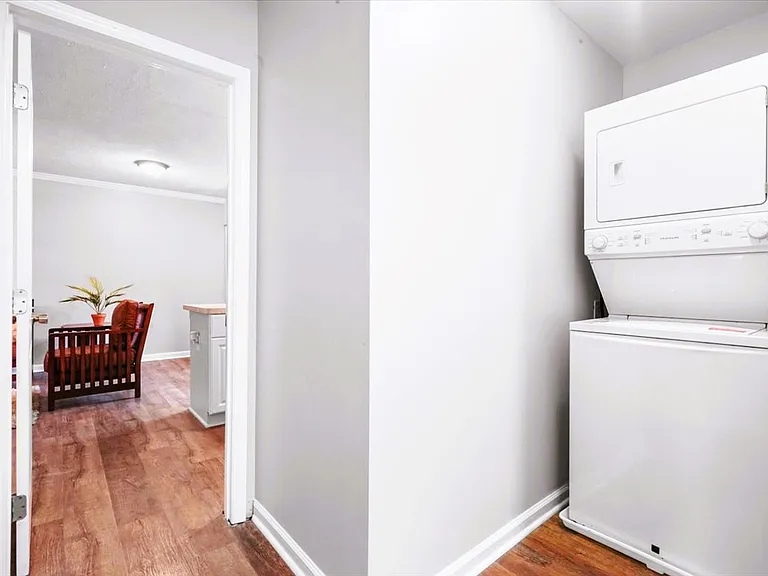 Second stackable washer and dryer on the second floor