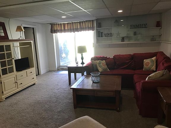 Family room with walk out to large, fenced-in, back yard