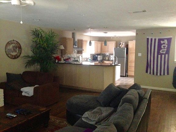 Open kitchen and living