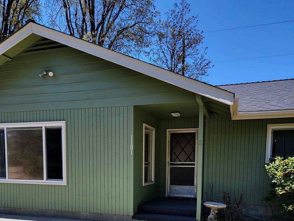 Front door and living room window.