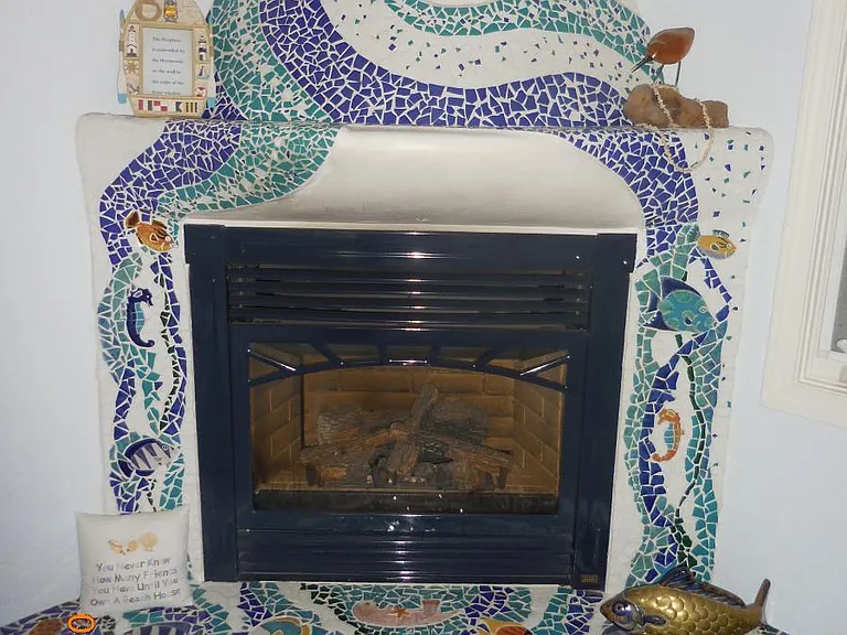 Mosaic fireplace