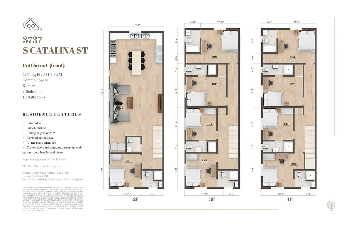 Floor plan 3737 S Catalina St - 10b10b USC Student Housing