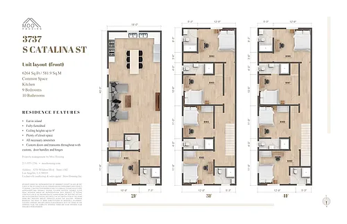 Floor plan 3737 S Catalina St - 10b10b USC Student Housing