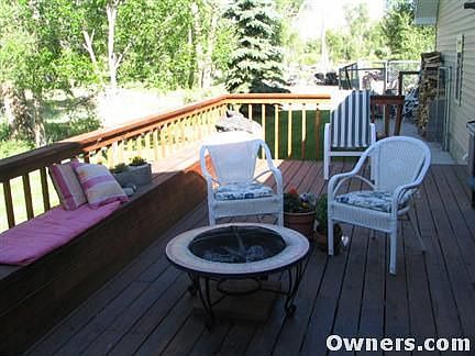 large cedar deck in back