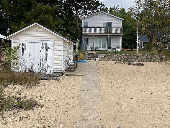 Boathouse on beach 