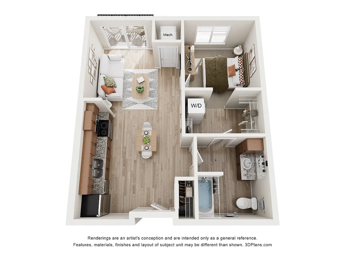 Floor plan Spruce - 60% AMI